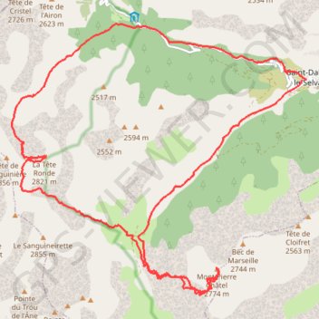 Trace GPS Tête Valloar et Mont Pierre Chatel, itinéraire, parcours