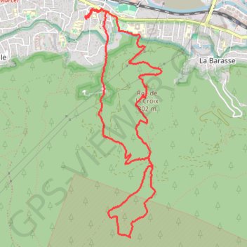 Trace GPS La Vigie par la Croix et la Source retour vallon de la Vigie, itinéraire, parcours