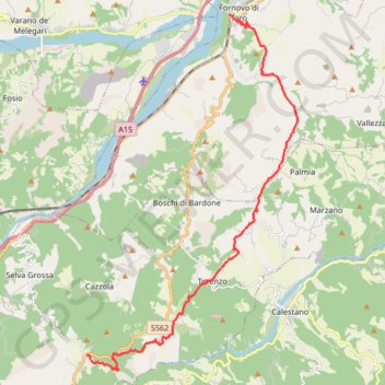 Trace GPS VFS - IT20 - Fornovo - Cassio, itinéraire, parcours