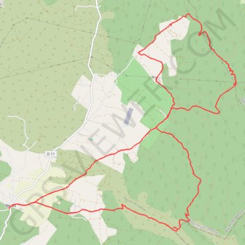 Trace GPS La Montagne de Vautubière et la colline du Peycail, itinéraire, parcours