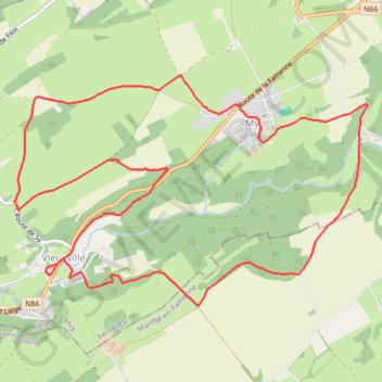 Trace GPS Viyot - Vieuxville (Ferrières), itinéraire, parcours