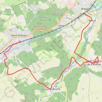 Trace GPS De Breuillet à Saint-Cheron, itinéraire, parcours