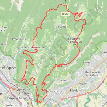 Trace GPS Tour de l'Ecoutoux par les 5 sommets, itinéraire, parcours