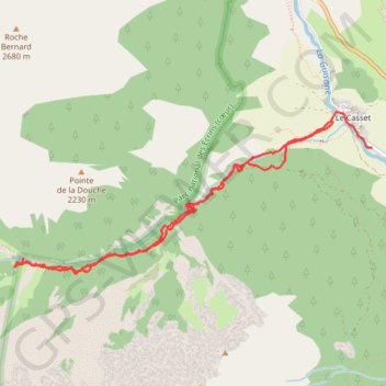 Trace GPS Lac de la douche, itinéraire, parcours