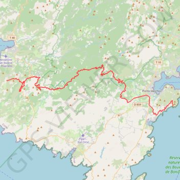 Trace GPS Mare a Mare sud etape 3 la conca palombaggia, itinéraire, parcours