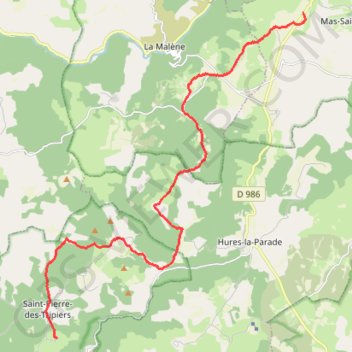 Trace GPS Gorges du Tarn jour 3-16135015, itinéraire, parcours