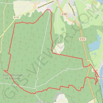 Trace GPS Randonnée parc de Brotonne, itinéraire, parcours