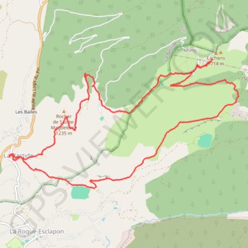 Trace GPS La Montagne de Lachens, itinéraire, parcours