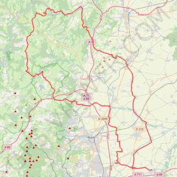Trace GPS Balade du coté d'Ebreuil, itinéraire, parcours