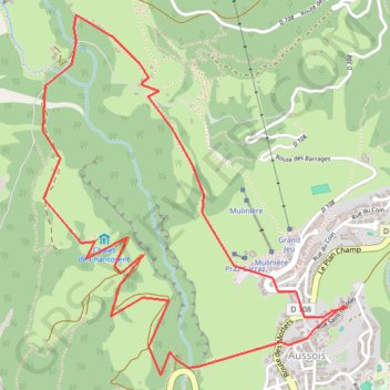 Trace GPS Aussois, Clotte Plan d'Aval, itinéraire, parcours