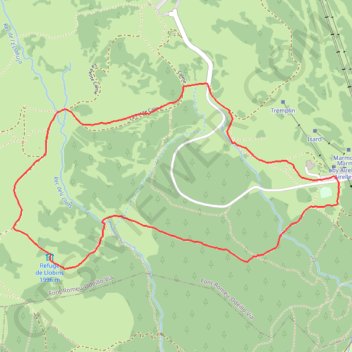 Trace GPS Font Romeu - Les Airelles, itinéraire, parcours