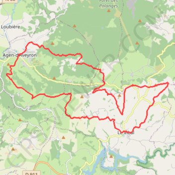 Trace GPS De Barry à Agen-d'Aveyron, jusqu'à Saint-Martin-de-Cormières - Le Vibal, itinéraire, parcours
