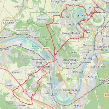 Trace GPS Morainvilliers, itinéraire, parcours