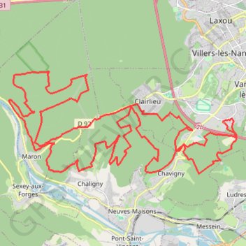 Trace GPS Parcours VTT - 56 km, itinéraire, parcours