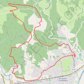 Trace GPS Cublac Jibardel les Vignes, itinéraire, parcours