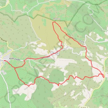 Trace GPS Azillanet La Ramière et les hauteurs de Marceau, itinéraire, parcours