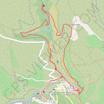 Trace GPS Minerve petite boucle dans la vallée du Brian, itinéraire, parcours