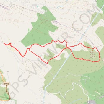 Trace GPS La tête de Cade (circuit du castellet), itinéraire, parcours