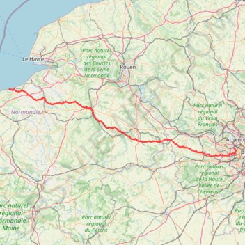 Trace GPS Nanterre - Cabourg, itinéraire, parcours