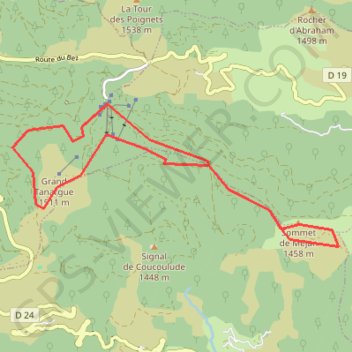 Trace GPS Le Tanargue, itinéraire, parcours