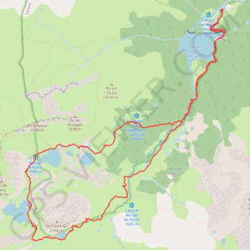 Trace GPS Lacs d'ayous, itinéraire, parcours