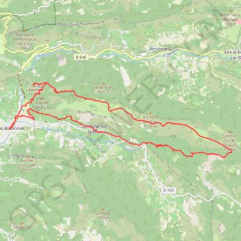 Trace GPS Randonnée Ubrieux et Chevalet, itinéraire, parcours