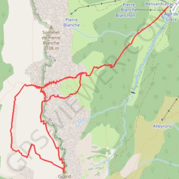Trace GPS Grand Veymont Agnellerie et SW (Vercors), itinéraire, parcours