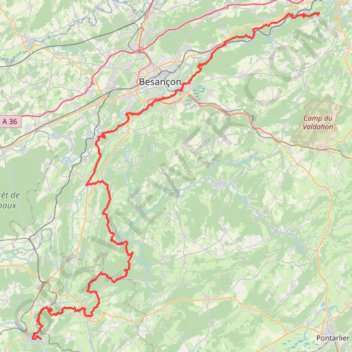 Trace GPS GR59 De Silley-Bléfond (Doubs) à Mesnay (Jura), itinéraire, parcours