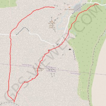 Trace GPS Ile de la Réunion - La Plaine des Sables, itinéraire, parcours