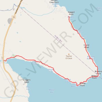 Trace GPS East Coast Trail - Beaches Path, itinéraire, parcours