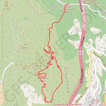 Trace GPS Tour du Mont-Gros, itinéraire, parcours