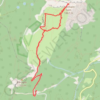 Trace GPS Rando-orientation ESMUG au Charmant Som, itinéraire, parcours