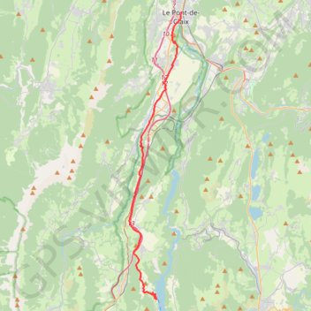 Trace GPS De Grenoble au lac de Monteynard à Treffort, itinéraire, parcours