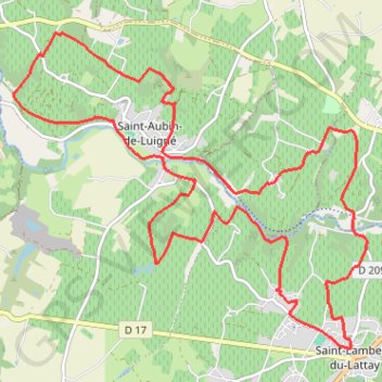Trace GPS Côteaux du Layon - Quart de Chaume, itinéraire, parcours