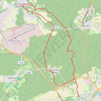 Trace GPS Randonné Forêt de Halatte, itinéraire, parcours