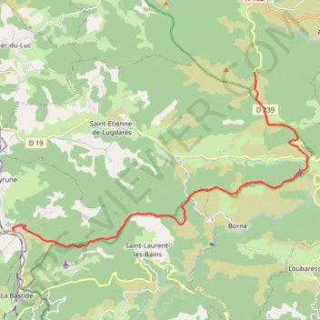 Trace GPS De Bel-air à la Bastide-Puylaurent, itinéraire, parcours
