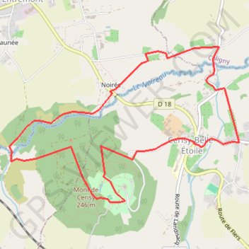 Trace GPS Vallée du Noireau - Cerisy-Belle-Étoile, itinéraire, parcours