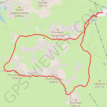 Trace GPS Pics Arroyeras et Culivillas depuis Formigal, itinéraire, parcours
