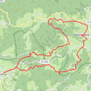Trace GPS Azérat - Saint-Hilaire, itinéraire, parcours