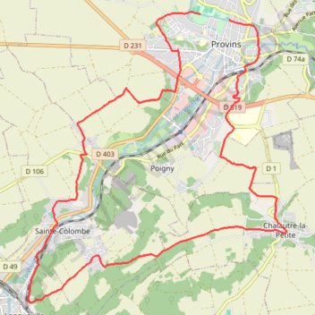 Trace GPS Rando Provins, itinéraire, parcours