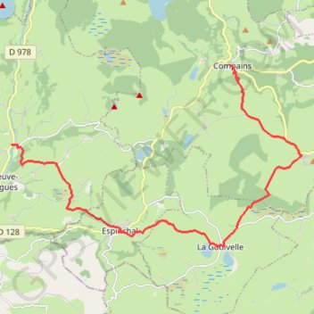 Trace GPS Lacs Auvergne, itinéraire, parcours