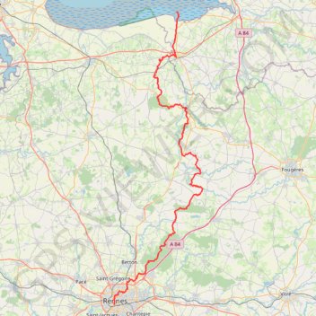 Trace GPS Du Colombier au Mont-Saint-Michel, itinéraire, parcours