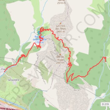 Trace GPS Refuge de Bonnant, itinéraire, parcours