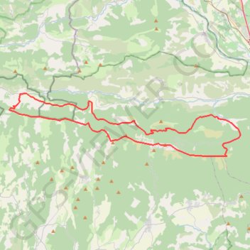 Trace GPS Montagne de Lure, itinéraire, parcours
