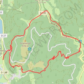 Trace GPS La ferme-auberge du Schaffert depuis le lac de Kruth, itinéraire, parcours