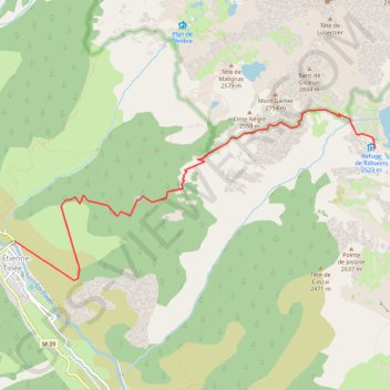 Trace GPS De Saint etienne de Tinée à Rabuons, itinéraire, parcours