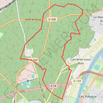Trace GPS Du coté de la forêt de Saint Germain, itinéraire, parcours