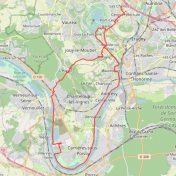 Trace GPS Boucle-Seine-Triel, itinéraire, parcours