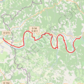 Trace GPS Fumel / Castelfranc, itinéraire, parcours