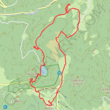 Trace GPS Lac du ballon cascades, itinéraire, parcours